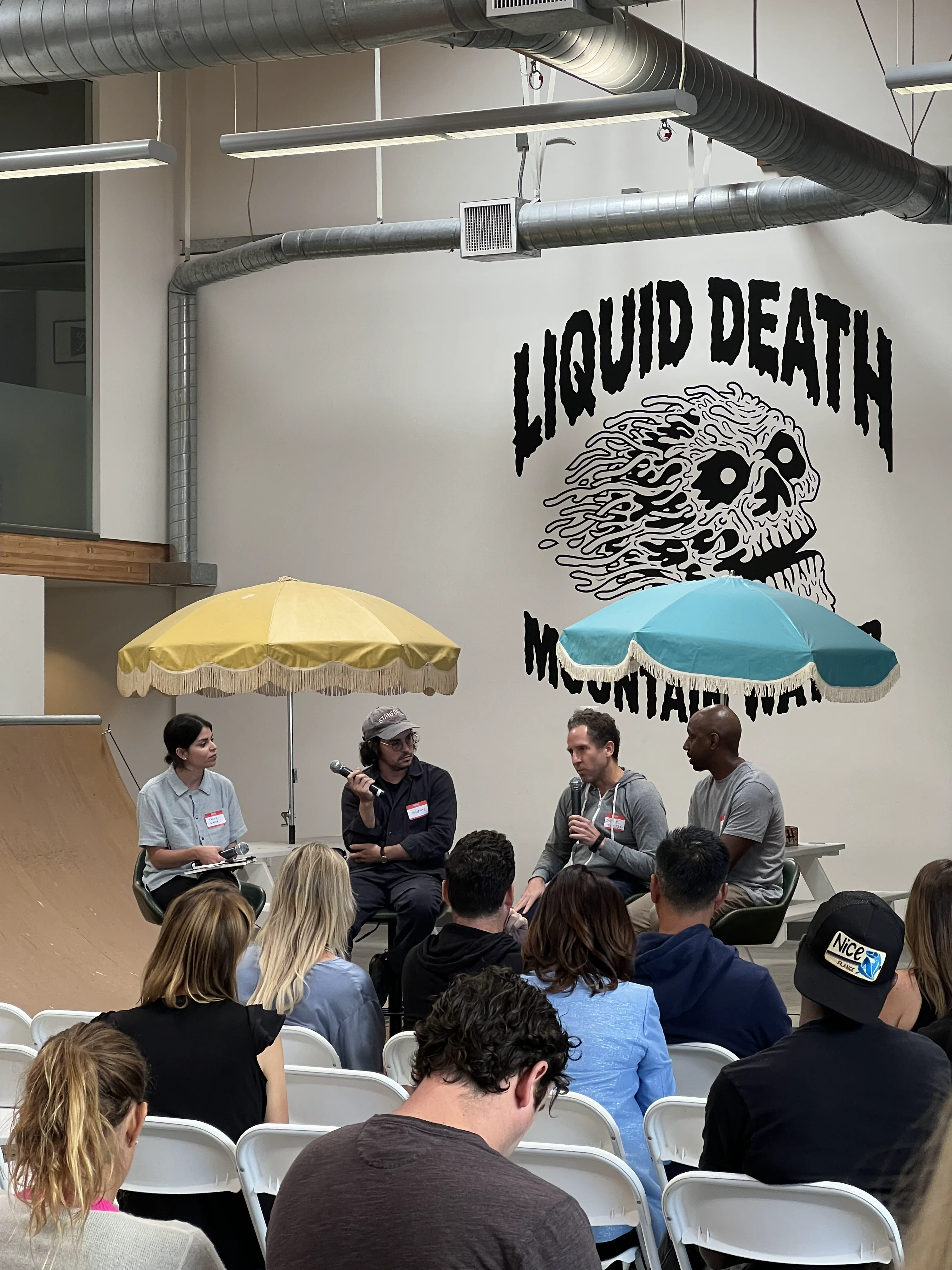 Working at Liquid Death office in LA